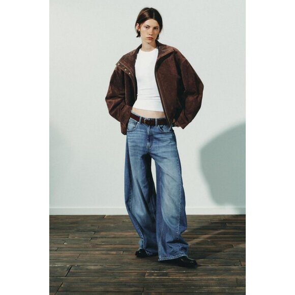 ZARA SUEDE LEATHER JACKET - Picture 2 of 10